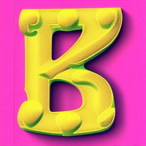 photorealistic letter "D" uppercase. 3D decorated with ornate pattern. Embellished