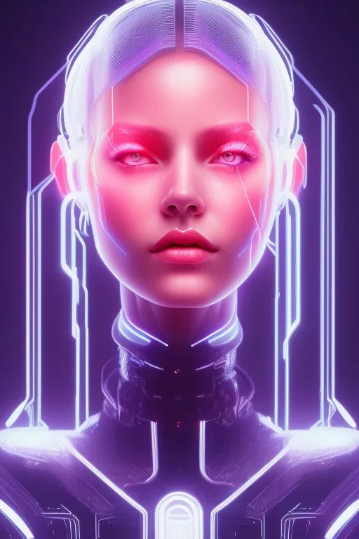 cyberpunk, head, women, portrai, tron