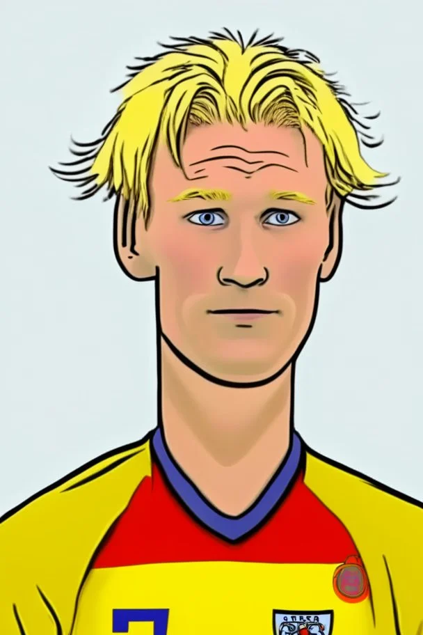 Erling Braut Holland Norwegian football player cartoon 2d