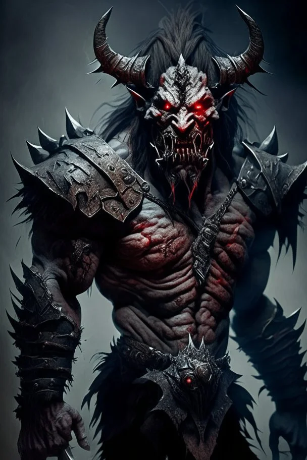 humanoid monster demon brutal beast medival warrior