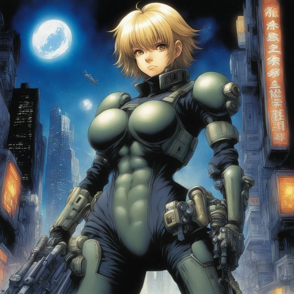 [masamune shirow's appleseed style] a notorious intergalactic criminal who poses a significant threat to their home planet. As they delve into the seedy underbelly of the galaxy, using their suave demeanor to gather intel and their impeccable combat skills to navigate dangerous situations, they soon realize that the criminal's operations are more extensive and sinister than anticipated.