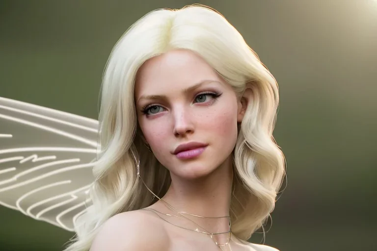 beautiful fairy very etheric, nice smiling, long blond hair, magic glamour make up, delicate colors, transparent wings, beautiful glamour transparent dress, ultra sharp focus, 8k, unreal engine 5, extremely sharp detail, light effect, soft light atmosphere, smooth, full of details, face in front, complete vision of face and hair