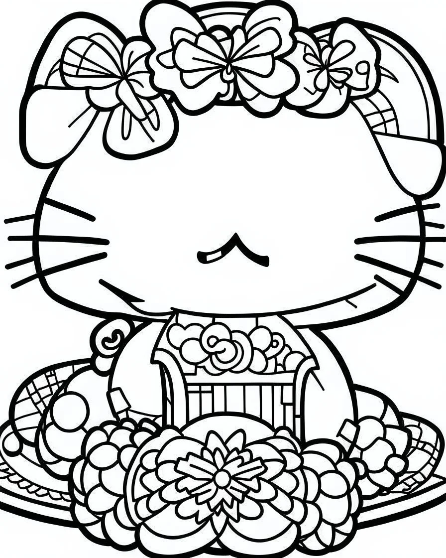 Hello Kitty coloring page