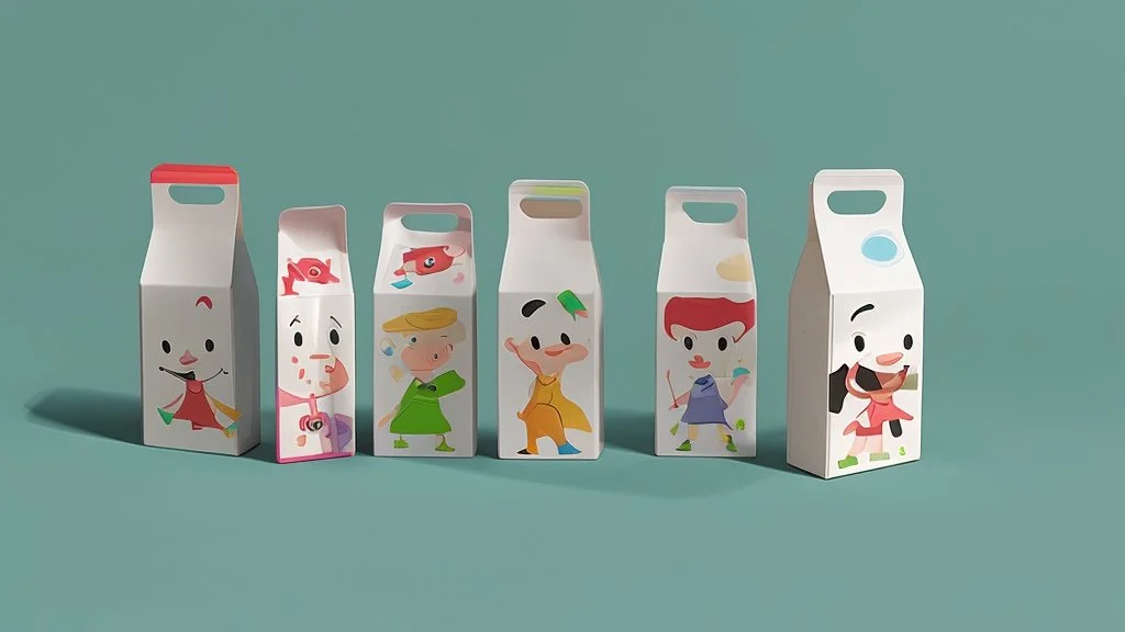 cartoon milk carton dancing