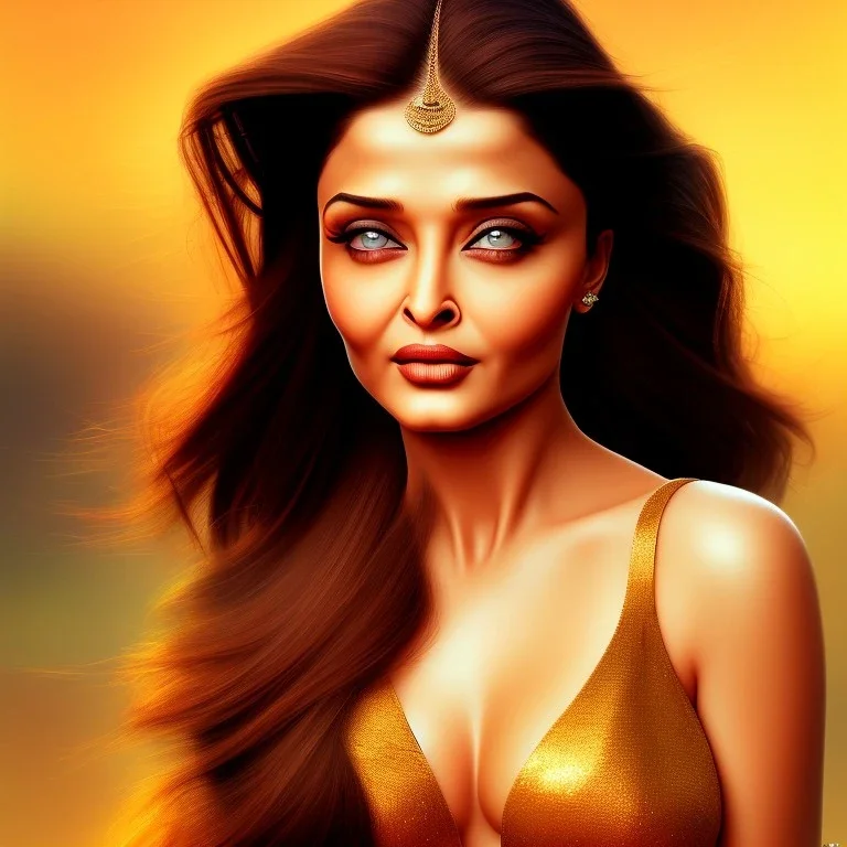 aishwarya rai, intimate look ,hot goddess , golden hour