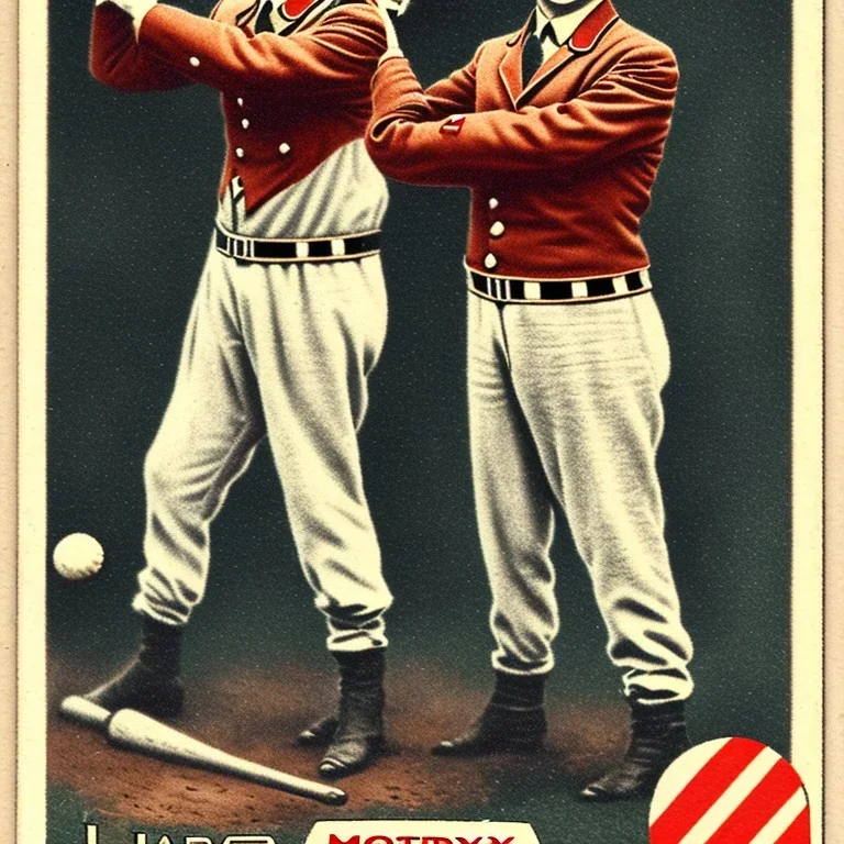 hitler antique baseball card