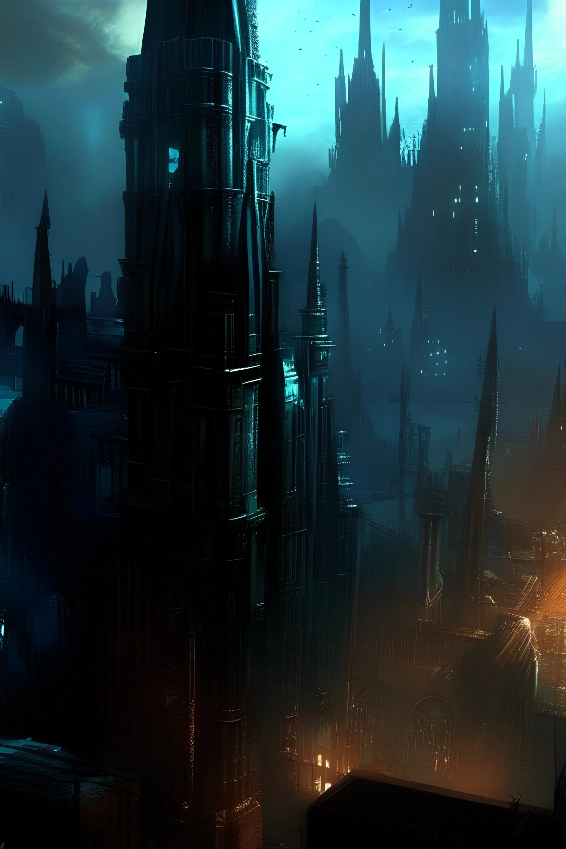 gotic city pc wallpaper