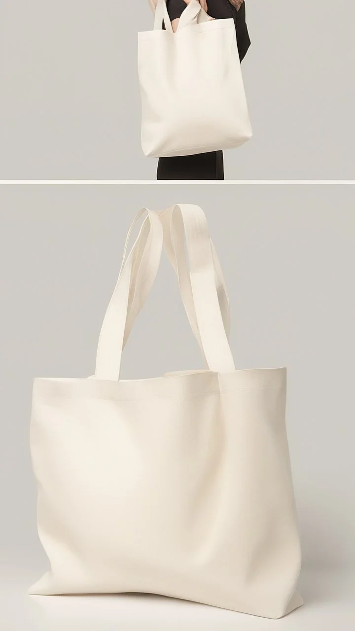 Cotton Tote Bag is plain, with no drawings on it