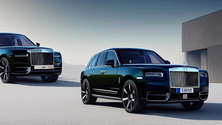 Black Luxury Rolls Royce Cullinan 3D Max Render, Photorealistic, 4K, Ultra Detailed,
