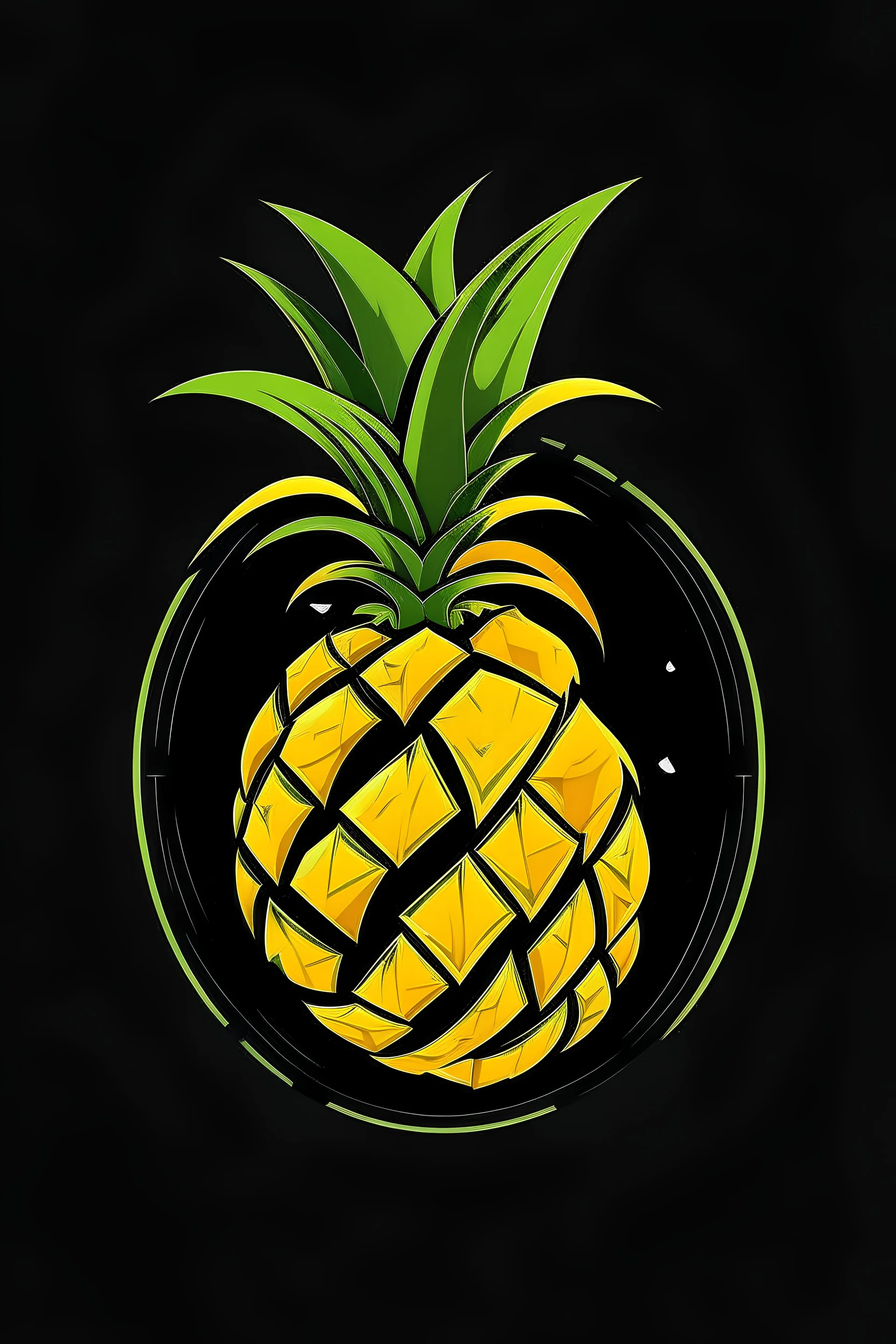 buatkan saya logo produk dari limbah pelepah pisang dan kulit nanas