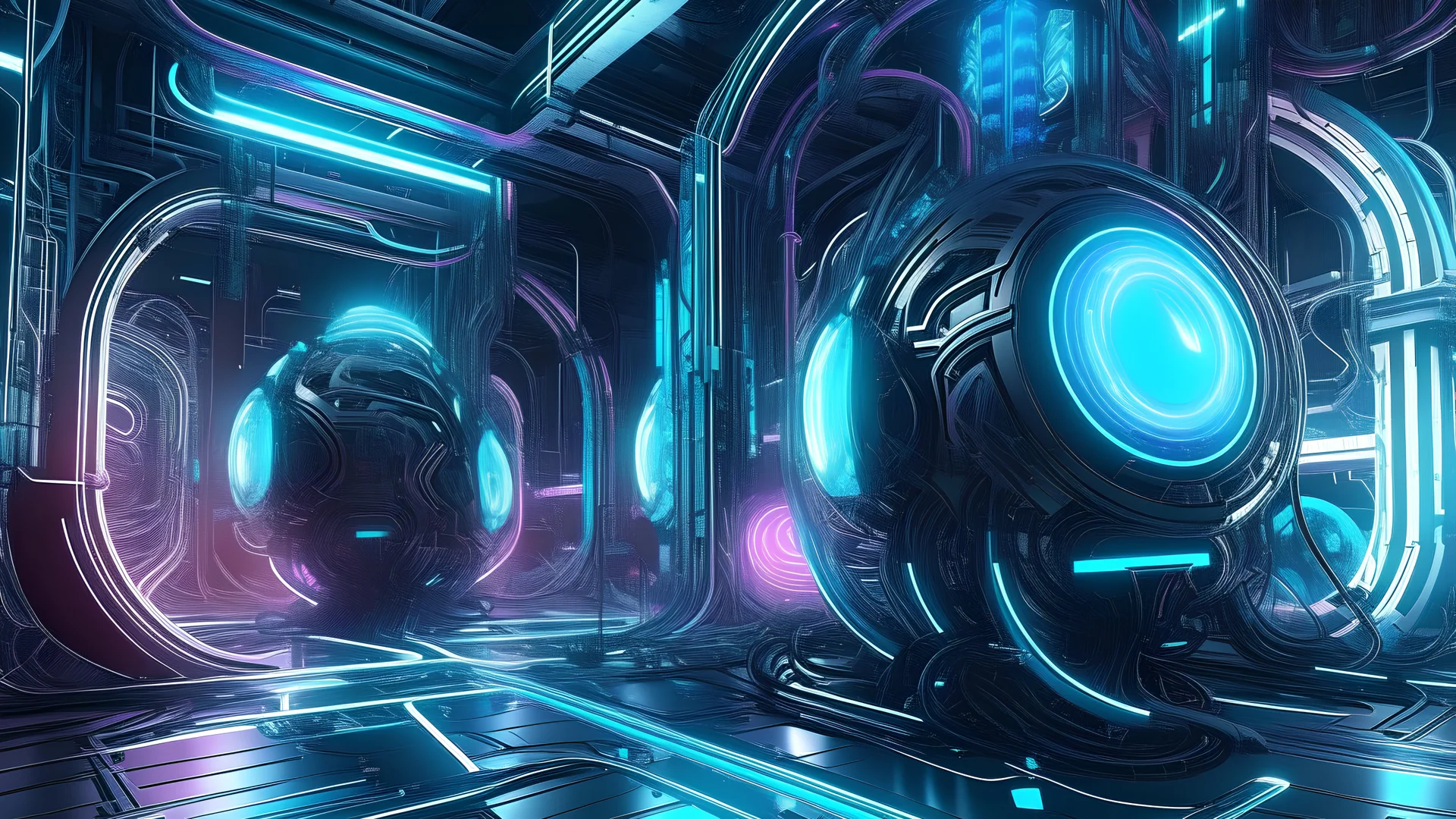 high resolution new years futuristic cyber 3d art