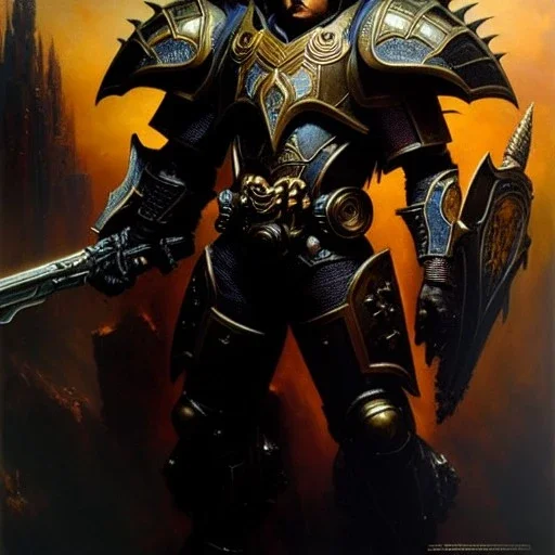 portrait 'Hellbat Unit-Starcraft' ancient metal armor ,painting by gaston bussiere, greg rutkowski, yoji shinkawa, yoshitaka amano, tsutomu nihei, donato giancola, tim hildebrandt, oil on canvas, cinematic composition, extreme detail,fit full head inside picture,16k