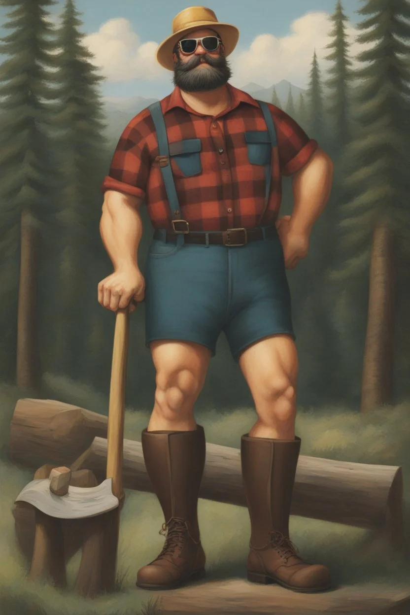 Paul Bunyan with sunglasses