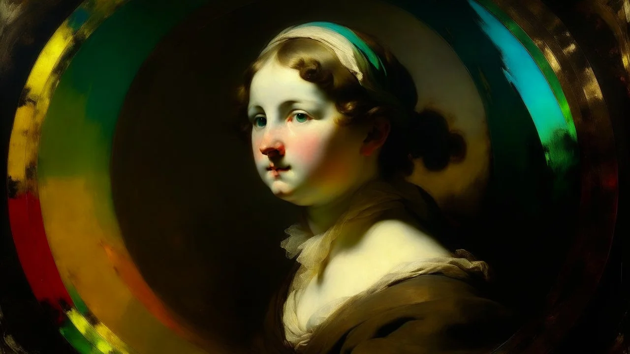 art by Joshua Reynolds, Coloroid, cyclic, oil paint