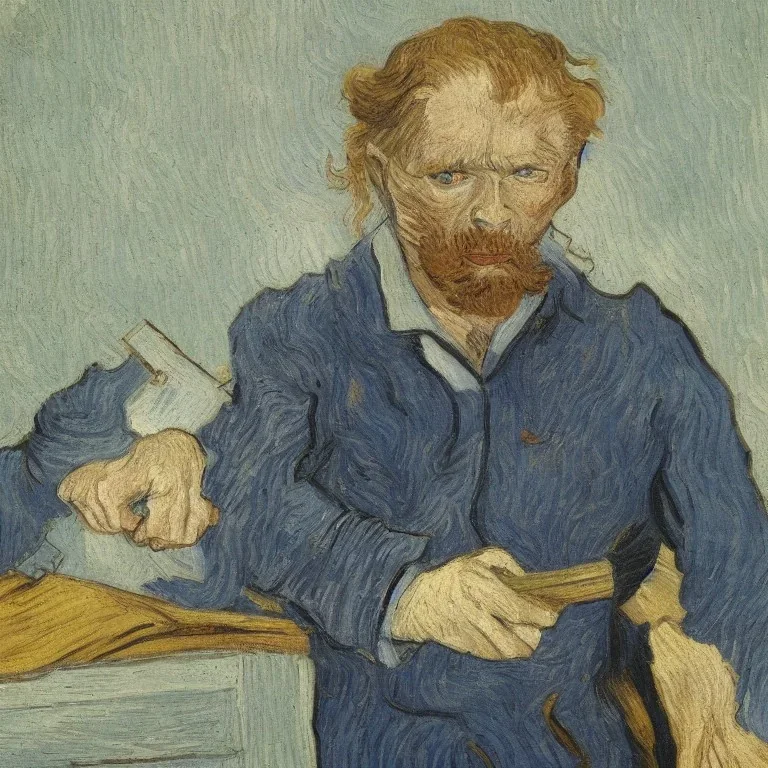 VAN GOGH CUTTING HIS OWN EAR