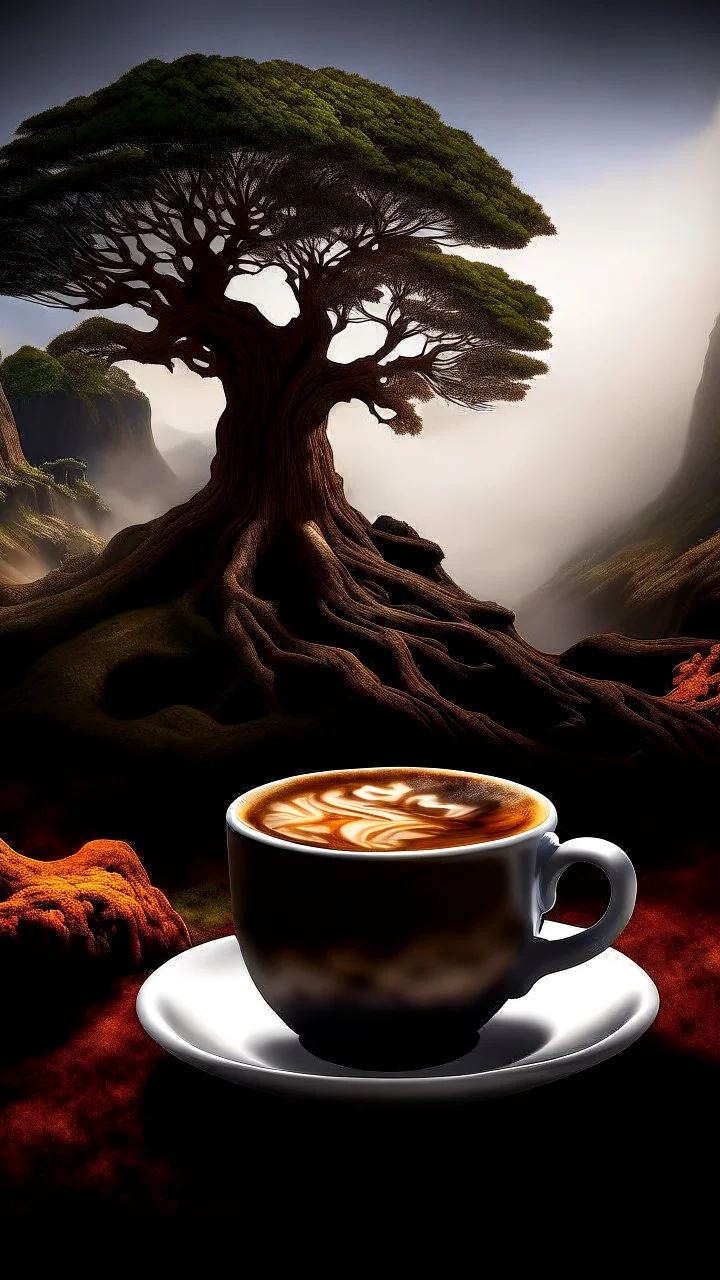 Sycamore Gap and coffee Fantasy pictures