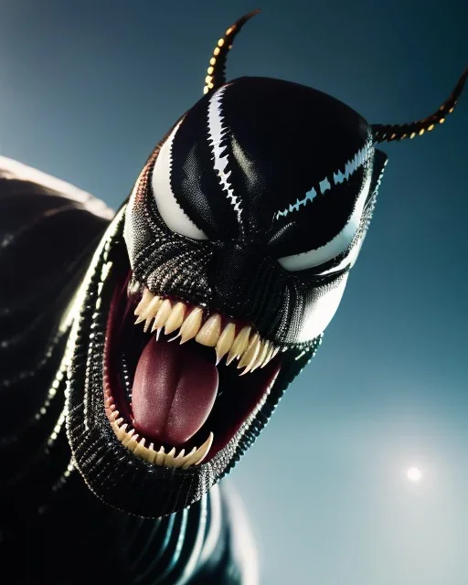 mavel comic book venom, symbiote, web swinging, open mouth, oversized mouth, long teeth and tongue, highly detailed, hyper-detailed, beautifully color-coded, insane details, intricate details, beautifully color graded, Cinematic, Color Grading, Editorial Photography, Depth of Field, DOF, Tilt Blur, White Balance, 32k, Super-Resolution, Megapixel, ProPhoto RGB, VR, Halfrear Lighting, Backlight, photorealistic rendering