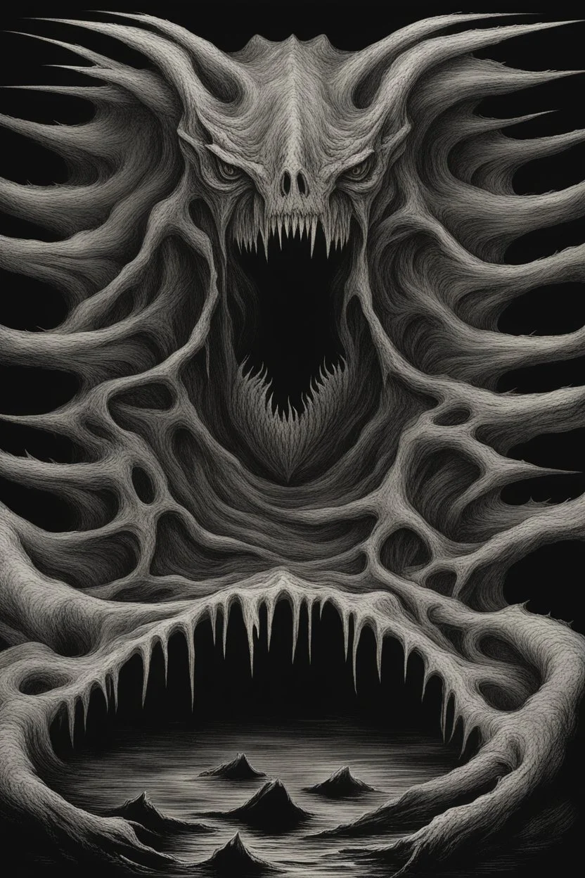 scary void horror dreadful incomprehensible void abyss abyss nightmare shapeless chaos darkness fog maw devouring