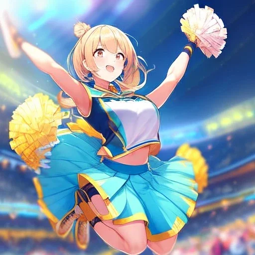 Clear focus,High resolution, Cheerleader, Jumping