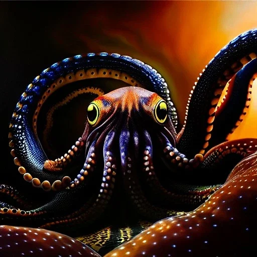 Ultra detailed fullbody Portrait in oil on canvas of Venom merges with King Octopus ,intense stare,extremely detailed digital painting, extremely detailed face,crystal clear Big eyes, mystical colors ,perfectly centered image, perfect composition, rim light, beautiful lighting,masterpiece,8k, stunning scene, raytracing, anatomically correct, in the style of robert e howard and Ken Kelley and Ohrai Noriyoshi and Simon Bisley and tomzj1