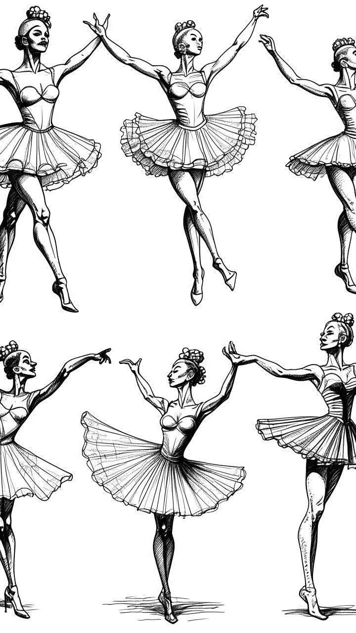 Ballerina drawing sketches