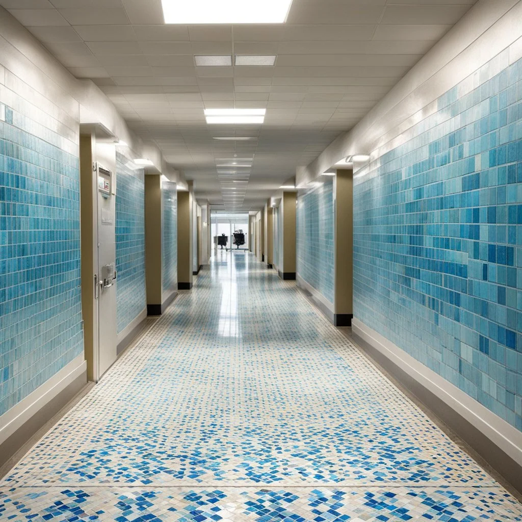 Hospital swimming in undies: look at the hallway tiles