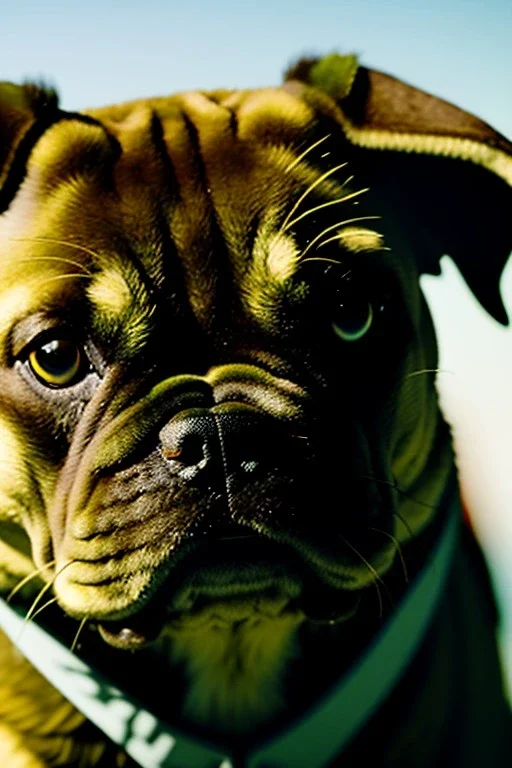 Chinese dragon with a pug head