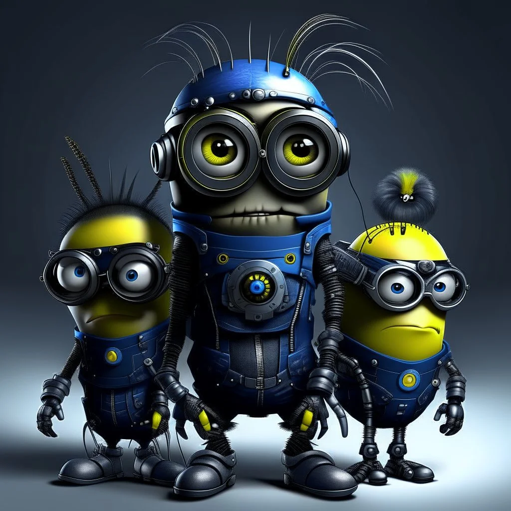 cyber punk meets minions from despicable minions