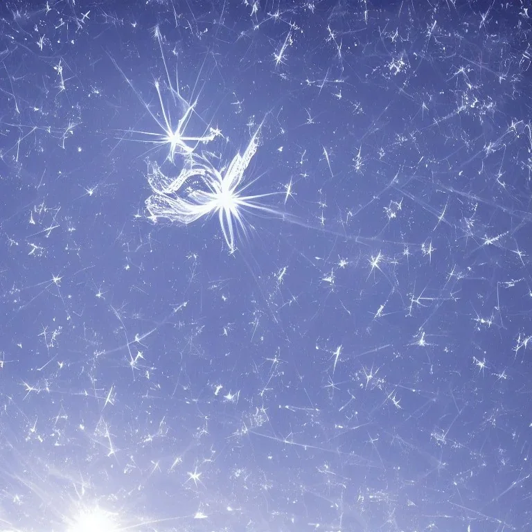 celestial, reflection, ice crystals