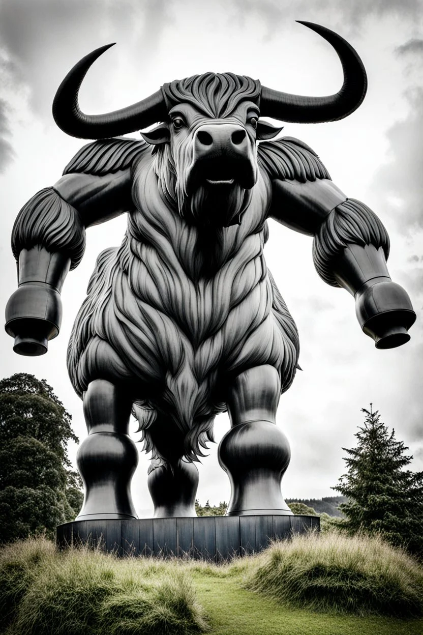Giant highland cow kaiju