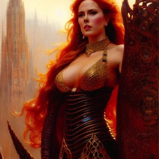 Drawing of beautiful face,'beautiful ,Busty natasha romanov',intense stare, ancient skintight armor, balanciaga fashion clothe painting by gaston bussiere, greg rutkowski, yoji shinkawa, yoshitaka amano, tsutomu nihei, donato giancola, tim hildebrandt, Oil on canvas, cinematic composition, extreme detail,fit full head inside picture,16k