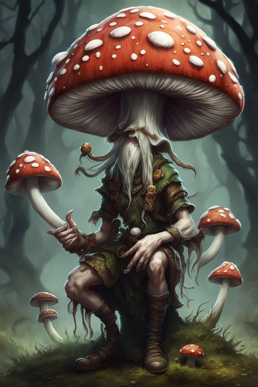 darkfantasy mushshroom spores infected human druid