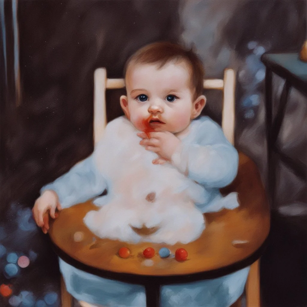 a baby in a fantasy card illustration