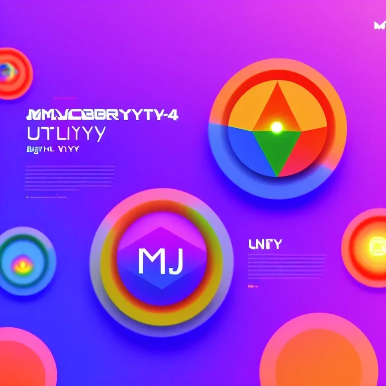 bright colorful UX display