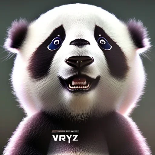 cute baby panda, by pixar