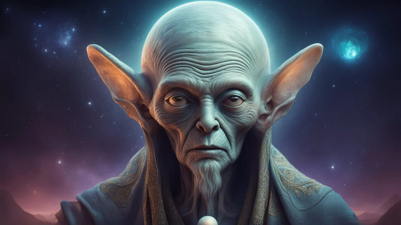 mysterious old wise alien mystic