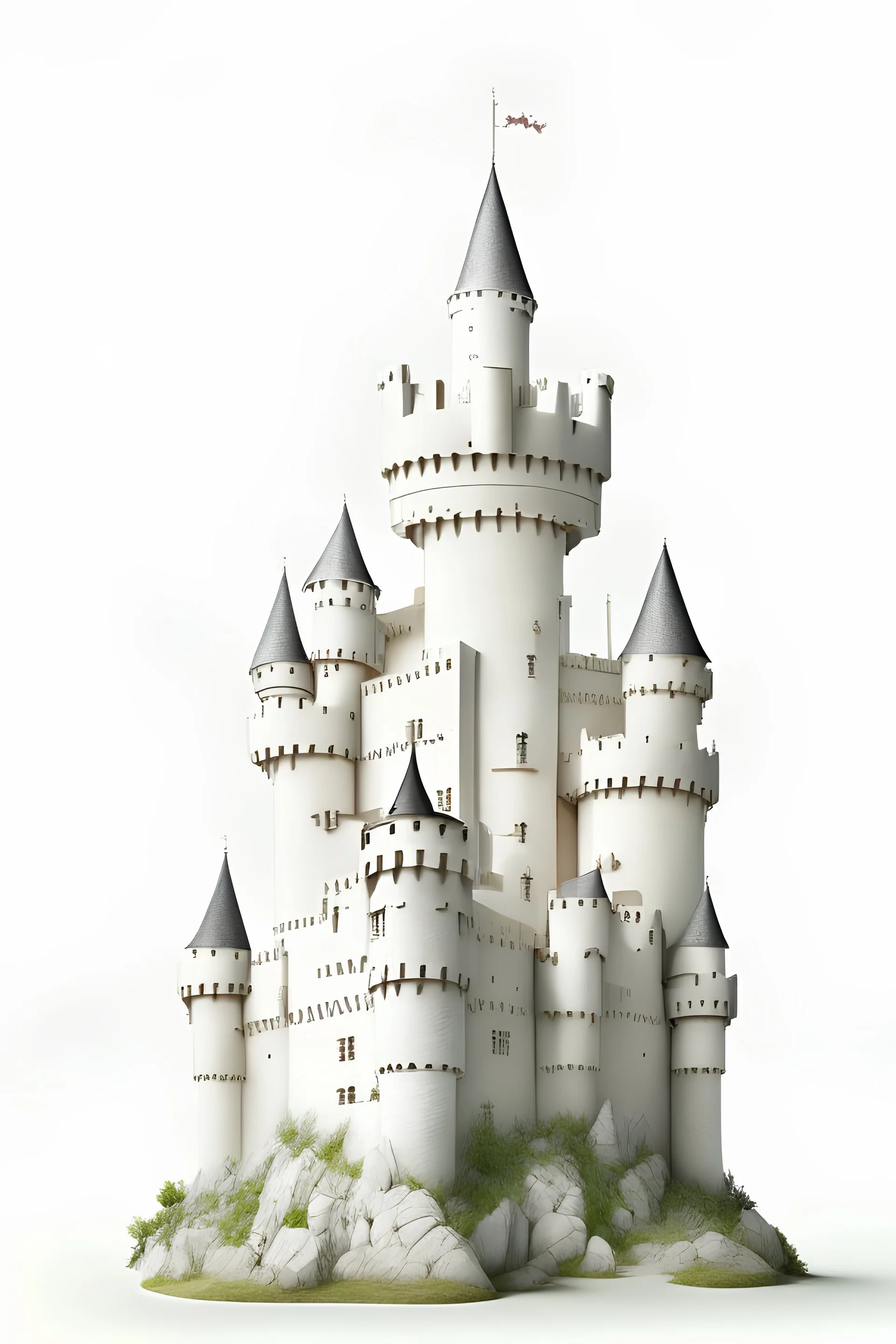 Castle with white background