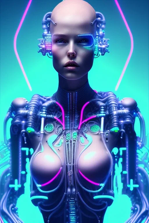 cyberpunk, pink latex body, women, body portrai, highlight eyes perfect, skin, tron, cyborg, perfekt sexy, real, dream, hr giger