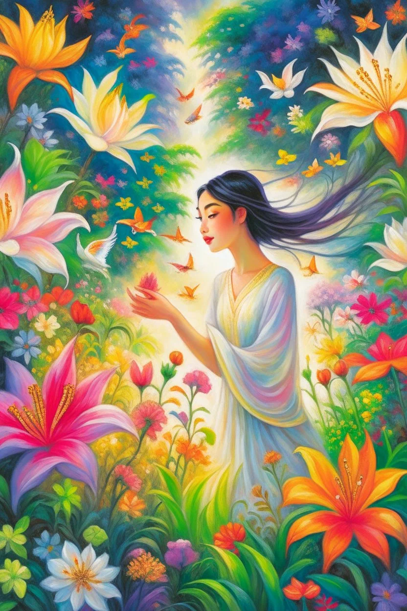 2. The Blossom's Journey: Amidst a vibrant garden, Lily grew into a symbol of grace and resilience. Her laughter danced with the wind, echoing the songs of birds. When a storm threatened the garden's existence, Lily's nurturing spirit emerged. She tended to each delicate blossom, protecting their beauty against the odds. Her actions mirrored her own journey – a testament that even in adversity, one can flourish and inspire growth. Keywords: Vibrant garden, grace, resilience, laughter, nurturin