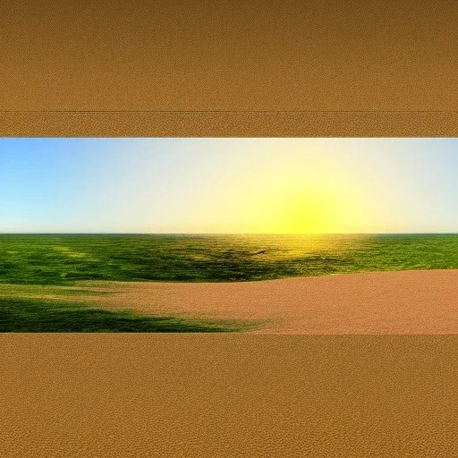 Paisaje horizonte estilo virtual con elementos de realismo