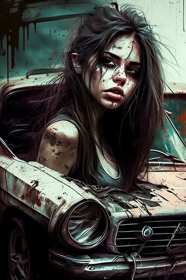 GRUNGY SEXY GIRL CAR