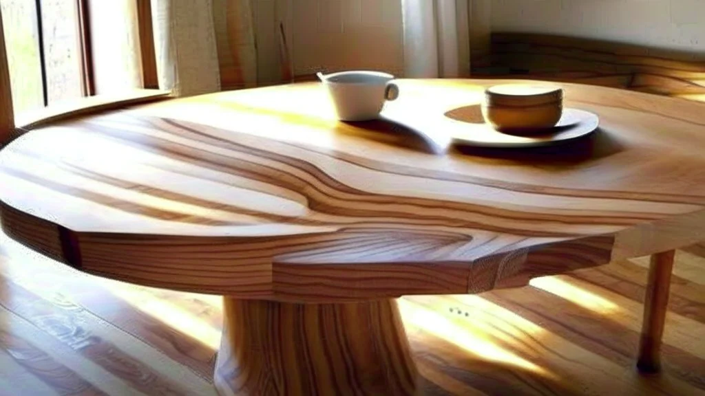 wooden table with invisible tabletop