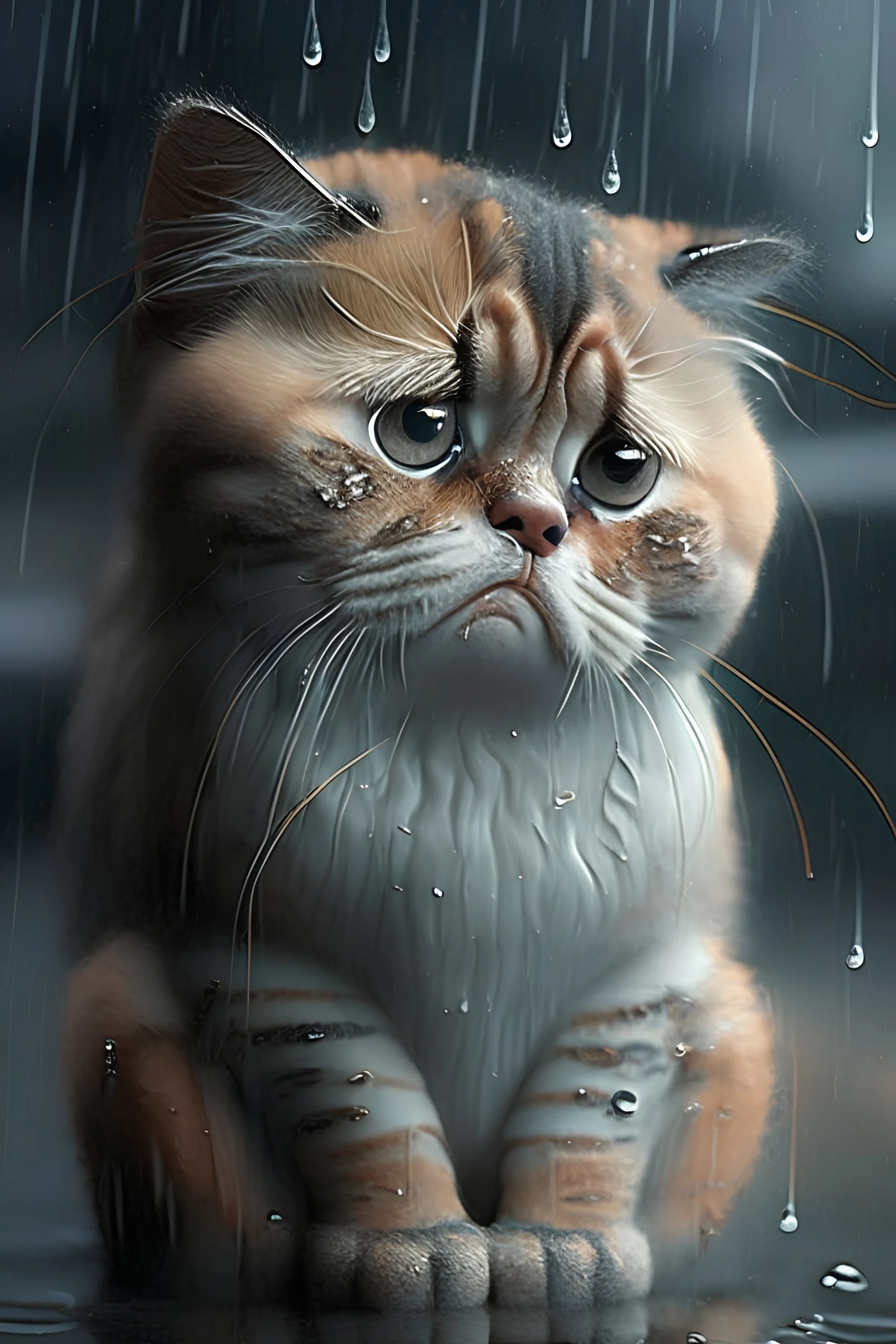 sad cat