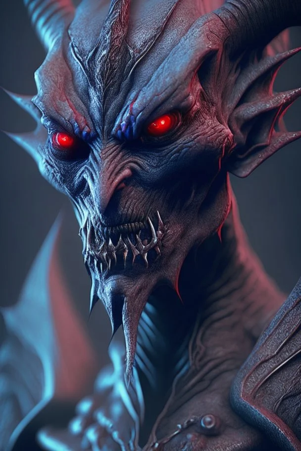 Vampire Devil alien ,strong texture, extreme detail, octane render