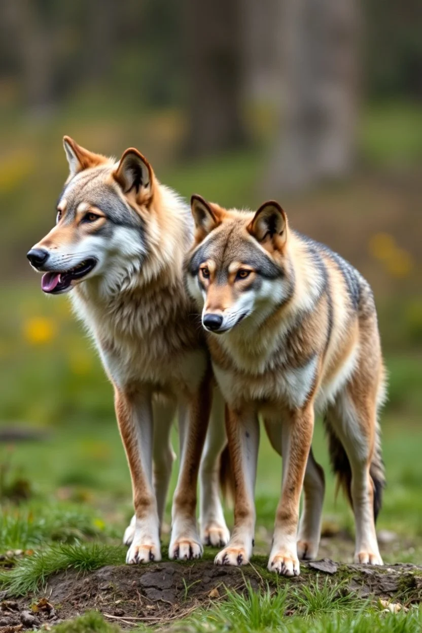 two wolves 1.honest wolf and 2.commercial wolf