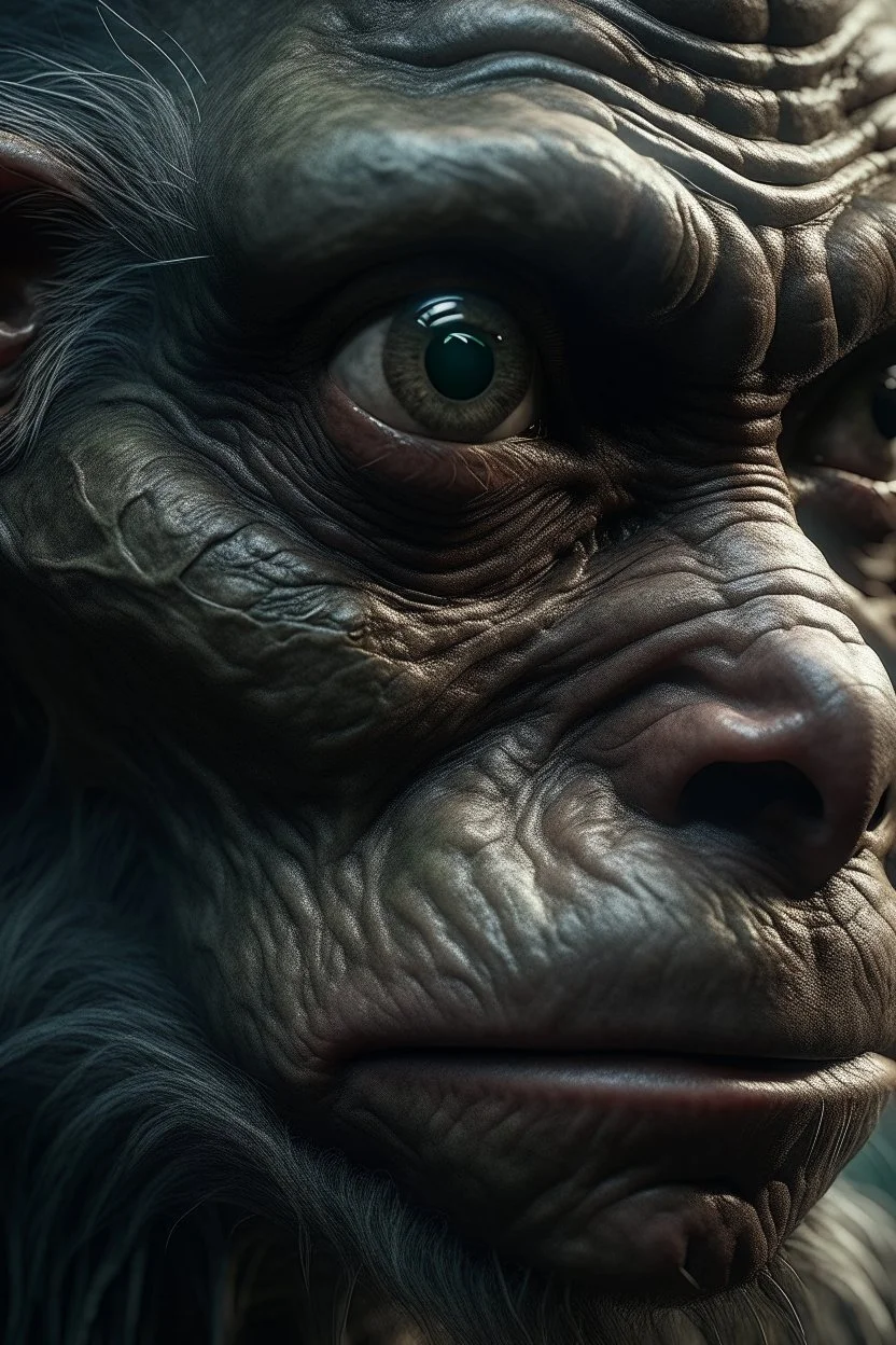 Bosch nightmares painting style Title: a monkey face ,insanely detailed octane render trending on artstation, 8k artistic photography, photorealistic concept art, soft natural volumetric cinematic perfect light, chiaroscuro, award-winning photograph, masterpiece, oil on canvas, Raphael, Caravaggio, Greg Rutkowski, people, beksinski, Giger