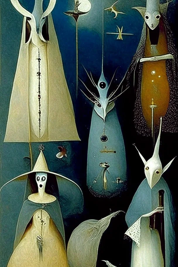 a collage of surrealist paintings by artist "Leonora Carrington",by artist "Christian Schloe"