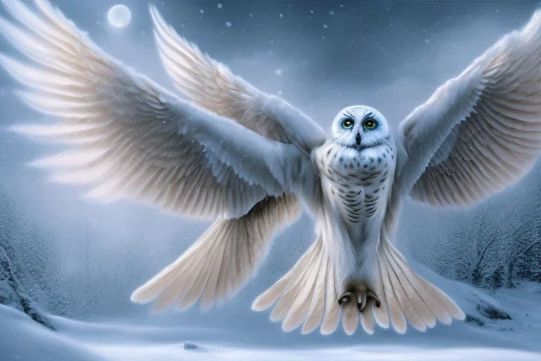 snow OWL wings attack