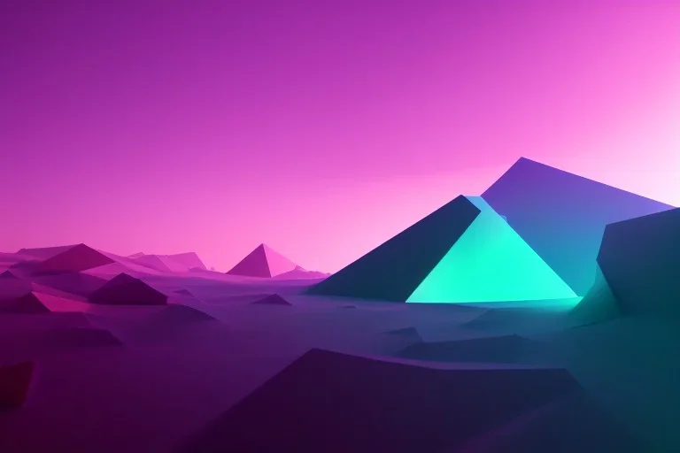 geometric installation abstract rgb 3D landscape