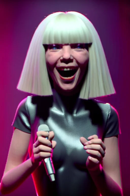 Sia singing in a punk rock band